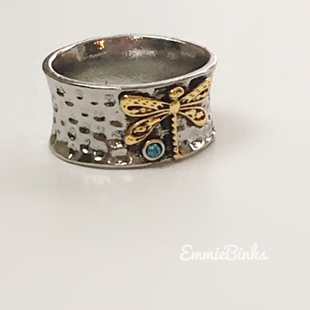 RESTOCKED New FP Textured Dragonfly Band Statement Ring - Picture 7 of 13
